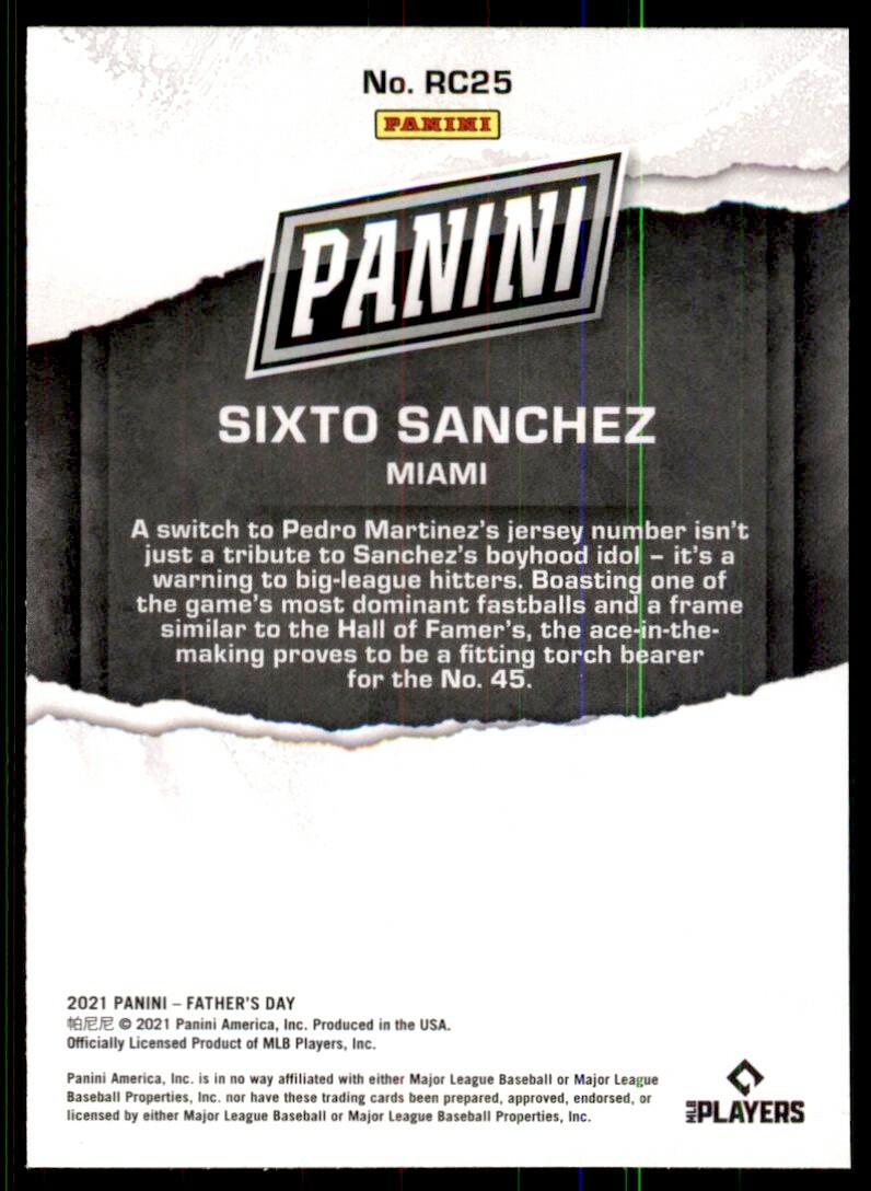 2021 Panini Father's Day Sixto Sanchez Miami Marlins #RC25 | eBay