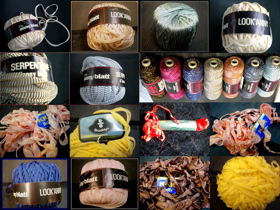 Gelbes Bändchengarn, Schewe, Brooklyn, Wonderband, breiter Stoff, Vintage - Bild 2 von 2