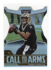2021 Panini Playoff JAMEIS WINSTON Call To Arms Silver Prizm Die-Cut SAINTS