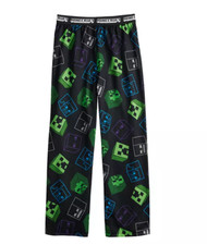 Boys' Small 4/5 Minecraft Night Scene Elastic Waistband Pajama Pants NWT