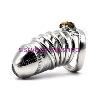 Classics Stainless Steel Metal Male Chastity Cage Device Restraint Lock Ring