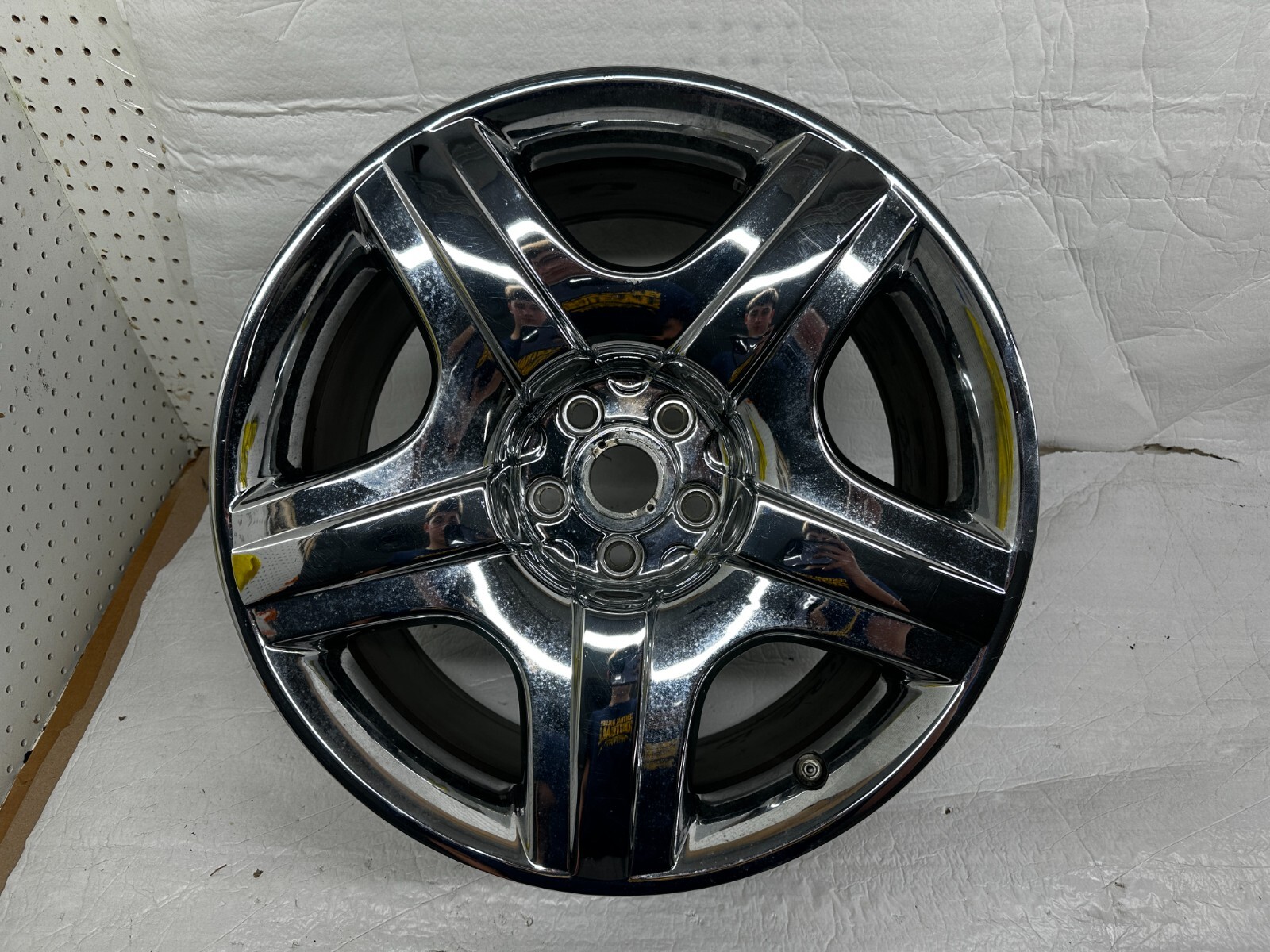 05 06 07 08 09 Bentley Continental 19X9J 41 5 Spoke Alloy Wheel Rim Chrome OEM
