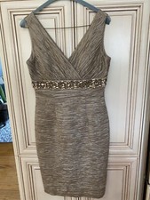 Eliza J dress 4 brown jewel cocktail sheath