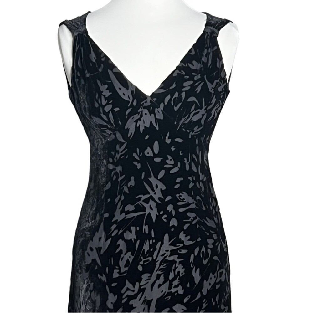 The Limited Deadstock Sleeveless Sweetheart Neck Silk Velvet Burnout Maxi- Dress | eBay