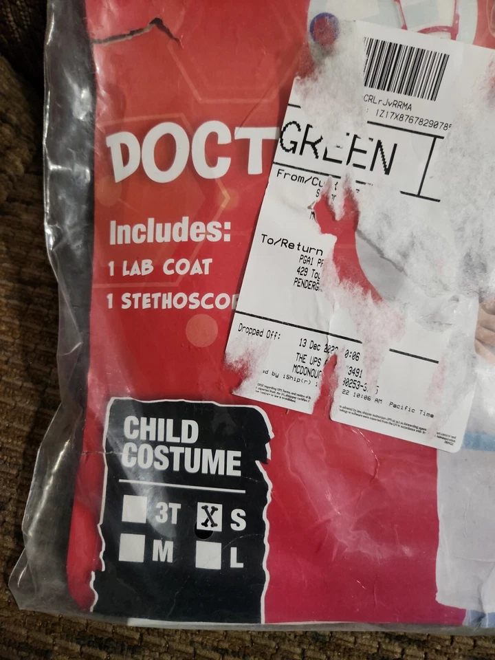Fantasia Halloween Spooktacular Creations Doctor Lab Coat Deluxe infantil tamanho P - Imagem 2 de 4