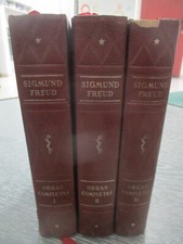 Complete works, Sigmund Freud, h/c, 3404p, 3 x vols, Spanish edit, Madrid,  1968
