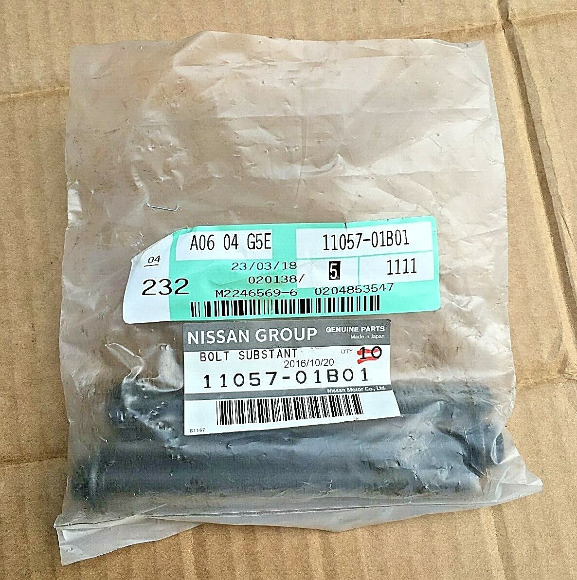 Genuine Nissan Culinder Head Bolts X4 - 1105701B01 - for sale 