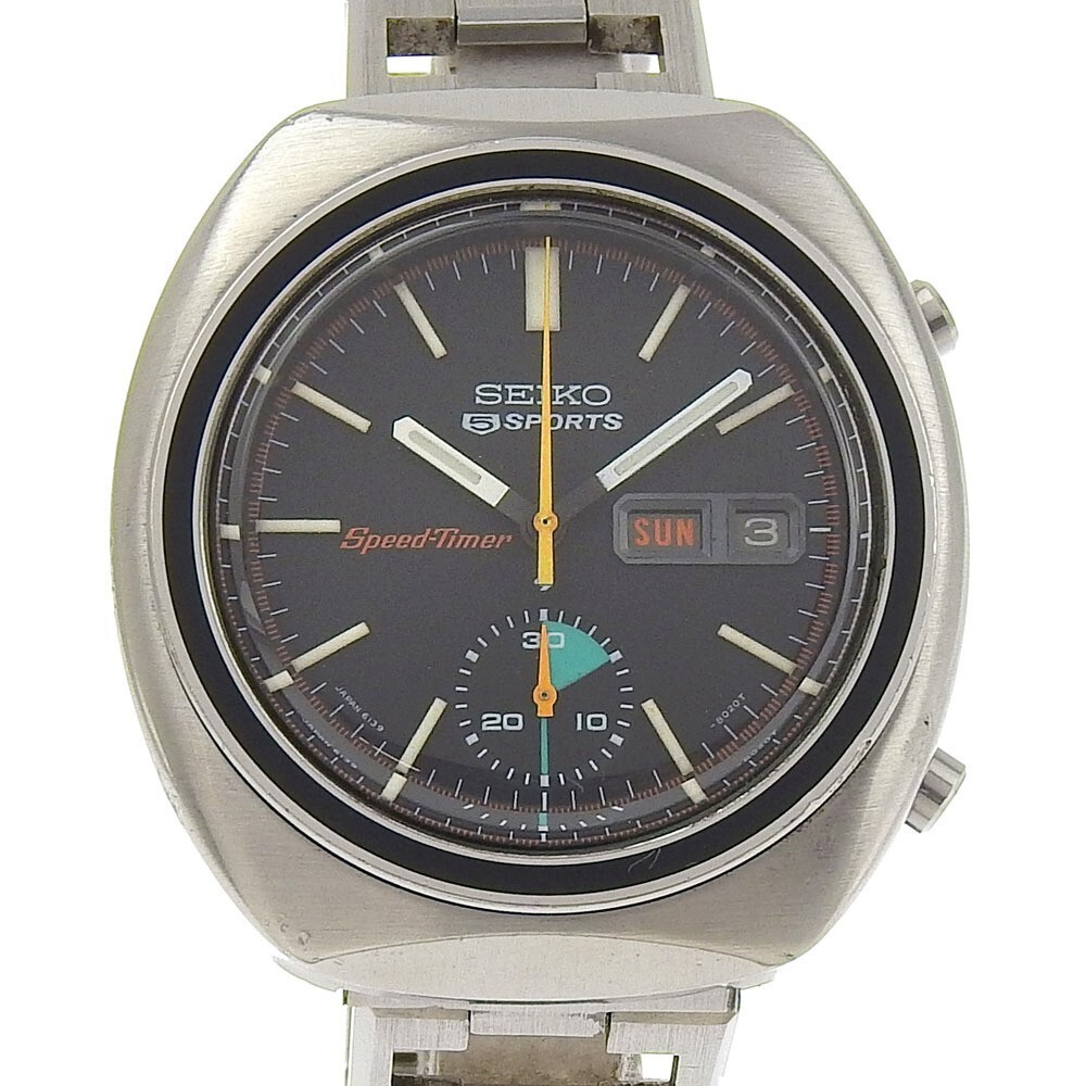 Speed Seiko Working Watch ​​Timer Sports 5 Automatic SS 6139-8002 - vintagewatches.pk