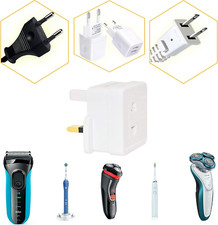 Toothbrush Adaptor Electric Shaver Adaptor Plug Charger Socket 2 Pin to 3 Pin UK