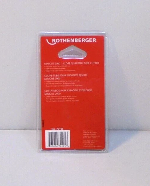 New Rothenberger No. 70105 Minicut 2000 Tube Cutter, 1/8" - 7/8" OD Ships Free - Image 2 of 2
