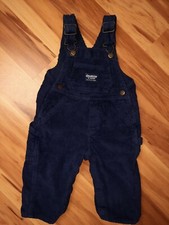 Oshkosh B'Gosh Cotton One Pc Vestbak Overalls 12 Months Blue Wide Wale Corduroy
