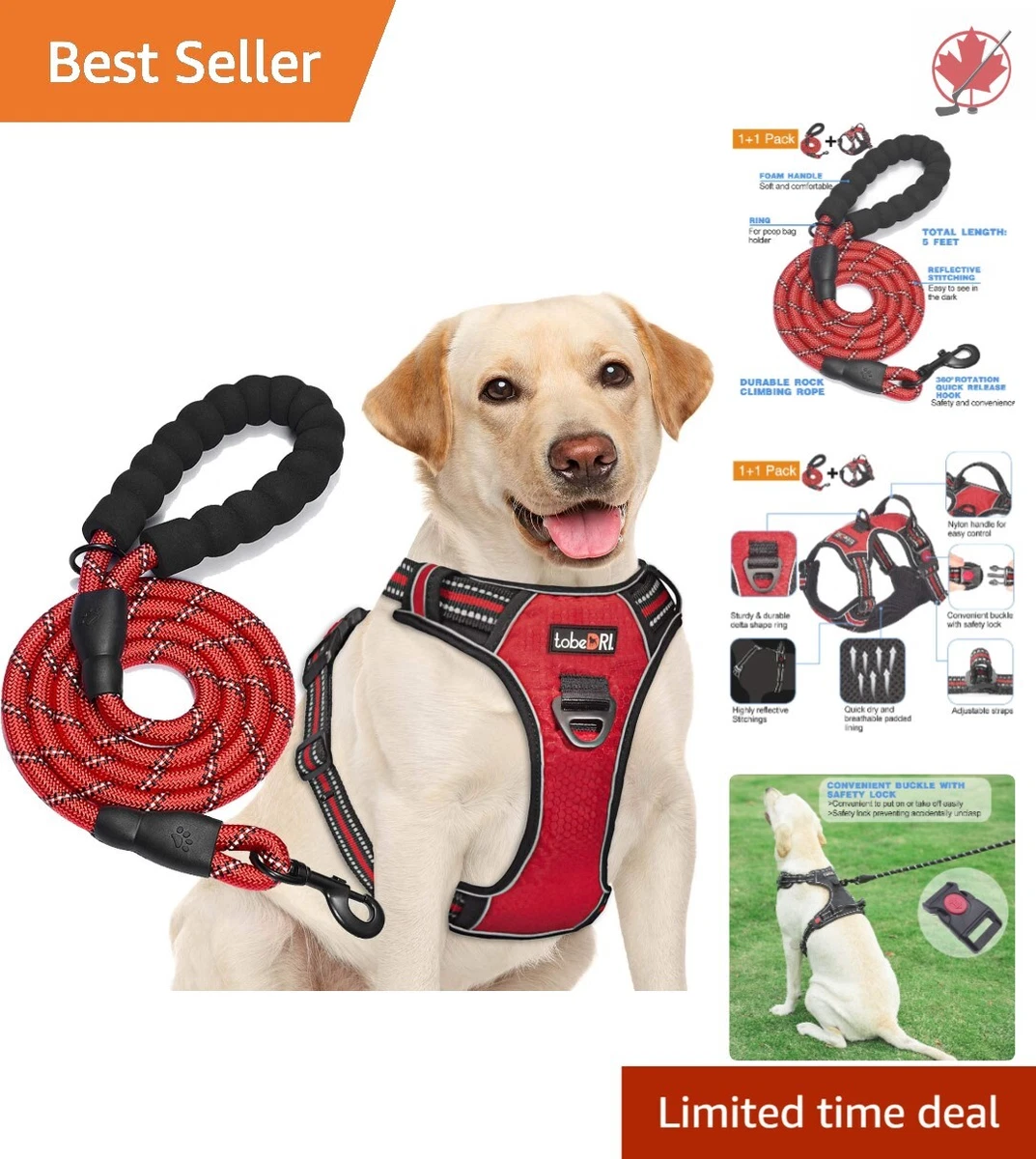 Heavy duty hotsell reflective dog harness