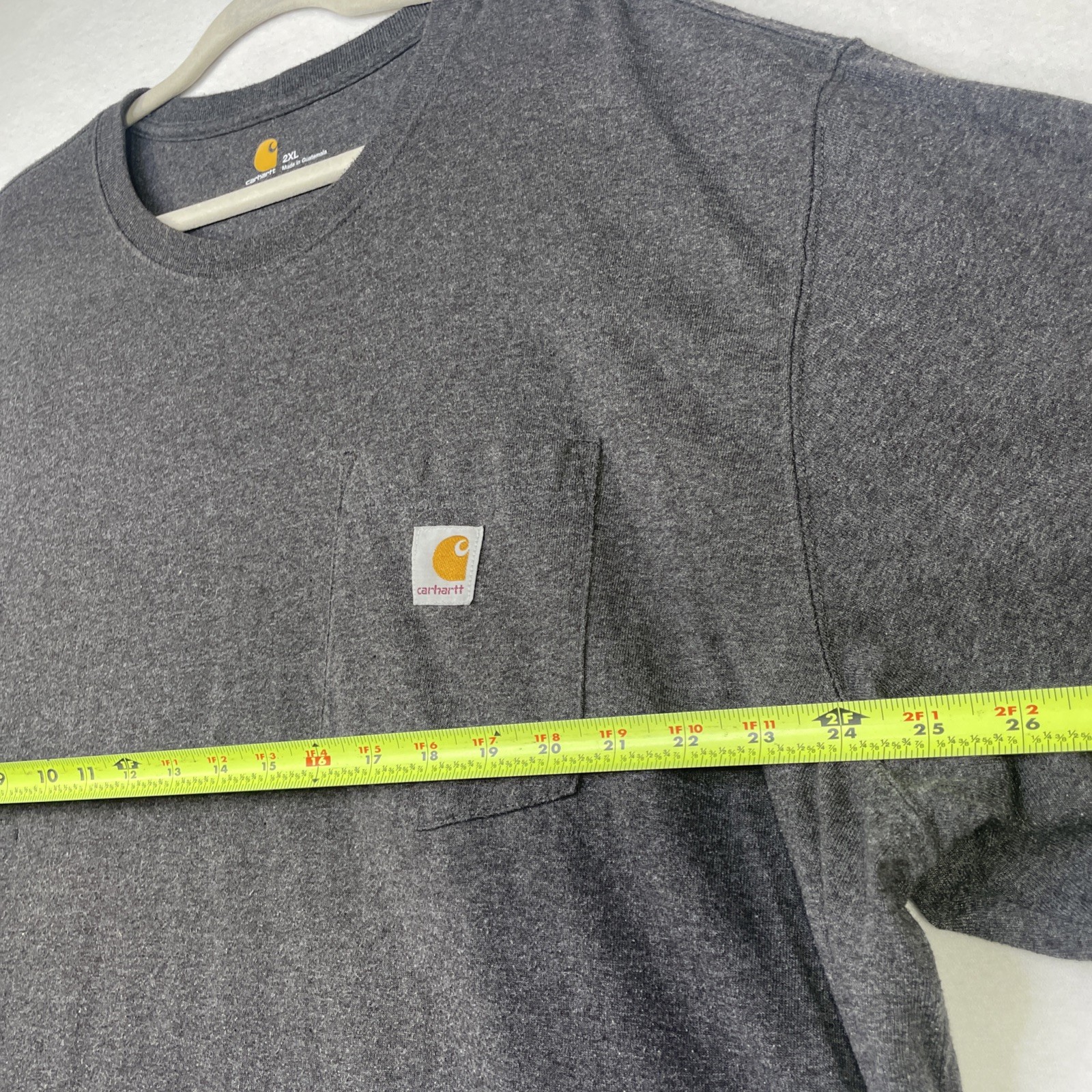 Carhartt Men's Dark Gray Original Fit Pocket T-Shirt 2XL Cotton (Hole In Front ) thumbnail 6