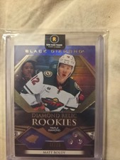 2022-23 Upper Deck Black Diamond Diamond Relic Rookies Purple /25 Matt Boldy