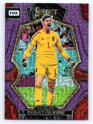 Thibaut Courtois 2022-23 Panini Select FIFA #108 Purple Mojo