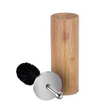 Zahari Home Woodland Toilet Bowl Brush and Holder, Metal, Brush, Natural