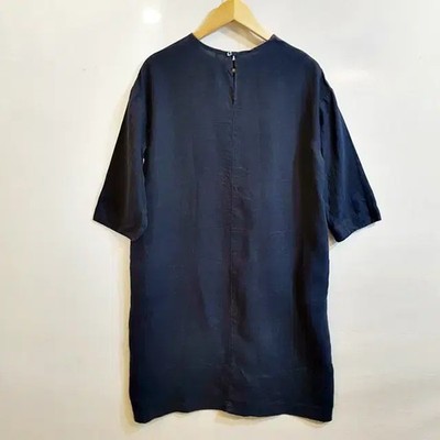 MUJI Linen 100% Navy Dress - Size S-M | eBay