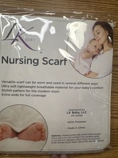 Set Of 2 LK Baby Infinity Nursing Scarf Breastfeeding Cover Up, Gray And Blue