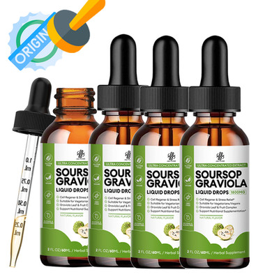 Pure Soursop Extract Vegan Liquid Drops 1800MG Digestion and Enhances Immunity