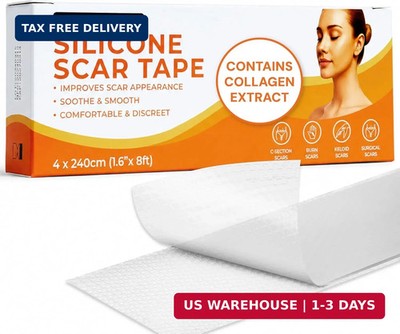 Silicone Collagen Sheets, Scar Tape face Silicone Scar Sheets for Surgical Scars
