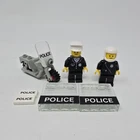 Lego Vintage Town 6684 Police Patrol Squad Minifigures & Bike Windows Parts