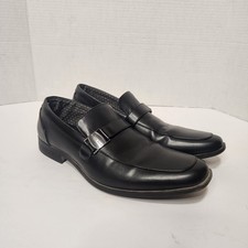 Perry Ellis Portfolio Men 8 Black Justin Ultra Foam Slip On Dress Loafer Shoes