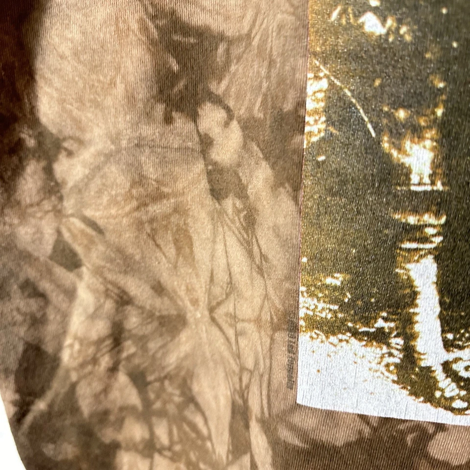 Camisa De Colección Led Zeppelin Para Hombres Extra Grande Marrón Líquido Azul Tie Dye Banda AOP Foto 4 de 4