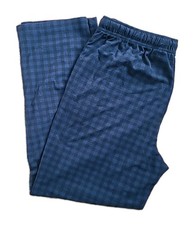 Nautica Pajama Lounge Sleep Pants Navy Black Plaid Pockets M Medium NWOT