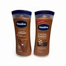 2 Pack Vaseline Intensive Care Cocoa Radiant Body Lotion Dry Skin Moisturizer