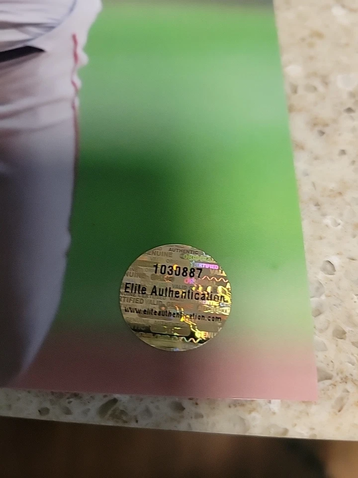 FOTO FIRMADA POR CHRIS VENTA 8,5 X 11 CON CERTIFICADO DE AUTENTICIDAD BOSTON RED SOX, WHITE SOX CON CERTIFICADO DE AUTENTICIDAD Foto 2 de 3