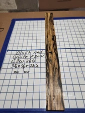 Black and White Ebony  Wood turning  blank  3 7/8  "x   7/8"x   28 1/2  " EBW288