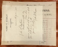 John W Myers Ohio Stoneware 1882 Letterhead Mogadore Signed