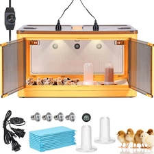 142L Chicken Brooder Box for Chicks Kit with Heater Chicks Warmer Brooder Pla...