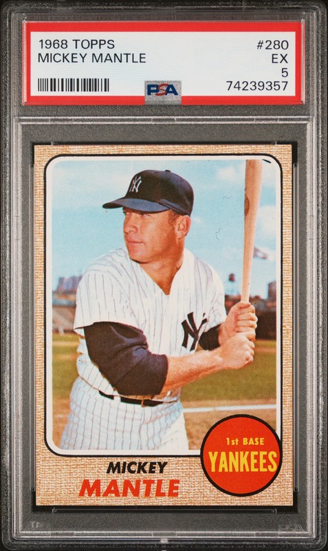 1968 Topps Mickey Mantle #280 PSA 5