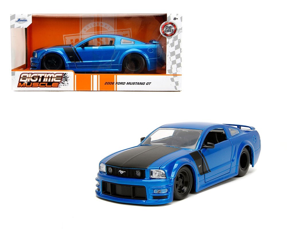 Jada 1:24 Big Time Muscle 2006 Ford Mustang GT Blue Diecast Model