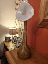 Isle of Wight Alum Bay Pulpit Vase White and Brown