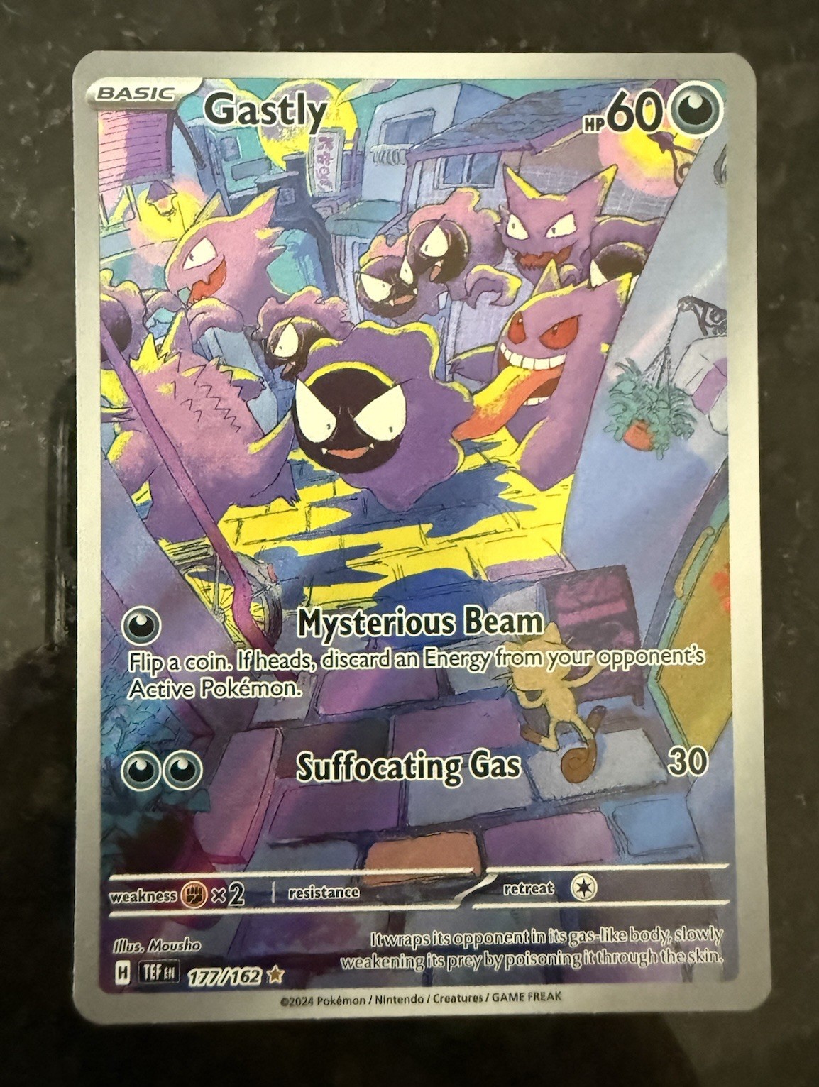 Pokémon Gastly 177/162 SV05: Temporal Forces Illustration Rare Holo 60 HP 2024