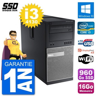 PC Tour Dell OptiPlex 9020 Intel Core I3-4130 RAM 16GB SSD 960GB Windows 10 Wifi