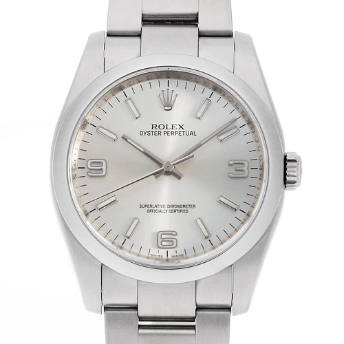 ROLEX Oyster perpetual 116000 Silver 369 white bar M Number se...