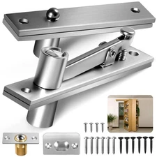 Heavy Duty Hidden Door Pivot Hinges for Max 200 lb Wood Doors Bookcase