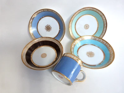 Porcelaine Paris XVIII Dilh et Guerhard tasse sous tasses litron duc d'Angouleme - Photo 1/4
