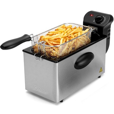 Bomann FR 2264 CB Edelstahl-Fritteuse mit Kaltzonentechnik, 3 L, NEU