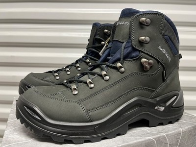 LOWA Renegade GTX Mid GoreTex WATERPROOF Dark Gray Vibram Soles 11 Hiking Boots