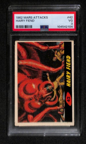 1962 Topps Mars Attacks #42 Hairy Fiend — PSA 3