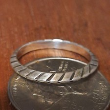 Vintage Sterling Silver Designer Ring Size 7.75 Marked Tribal Native Boho Thick