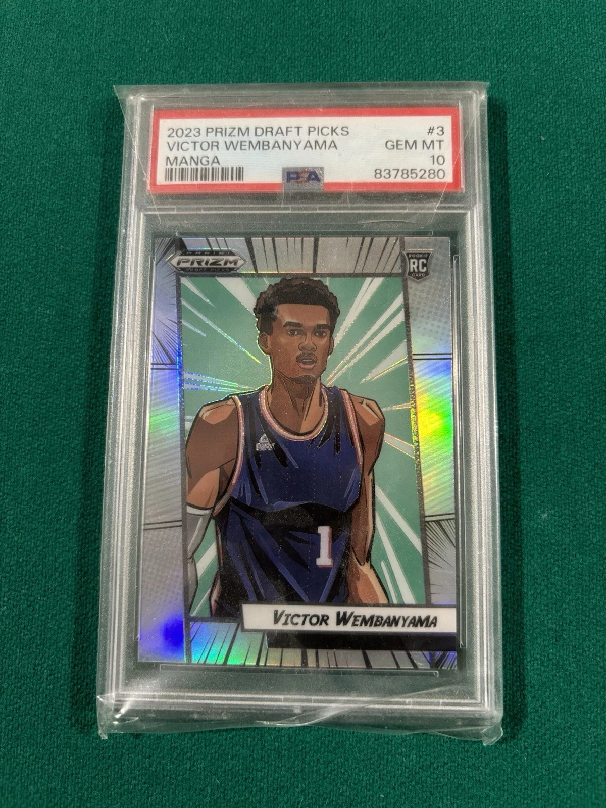 2023 Panini Prizm Draft Picks Victor Wembanyama Rookie Manga PSA 10 Gem Mint