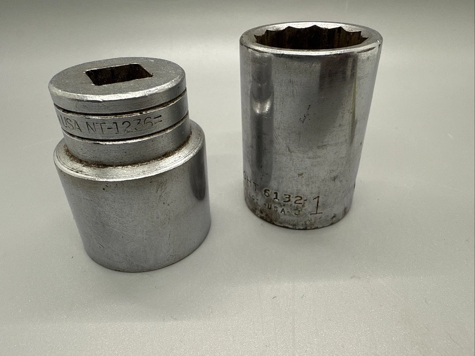 Wright 6132 Socket 3/4" 1” 12 Point New Britain 1 1/8” 1/2” Usa Not-1236 - Image 3 of 4