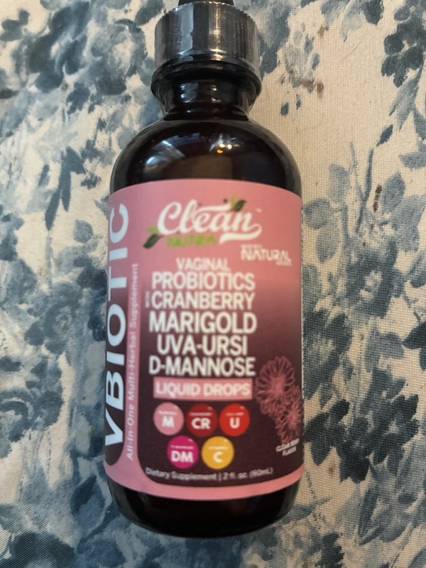 Clean Nutra VBiotic Women's Probiotic w Cranberry, Marigold+ Liquid Drops