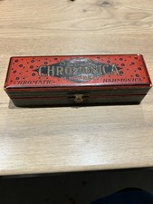 Vintage Hohner Super Chromonica Chromatic Harmonica, original case, trade marked