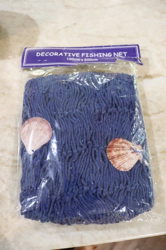 Mediterranean Style Fishing Net Wall Decor Photo Hanging Display for Party Decor